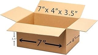 BonKaso 3 Ply Corrugated Boxes for Packaging | 7"x7"x3.5" (Pack of 20) | Brown Cardboard Packing Boxes for Shipping, Moving & Storage | Carton Boxes for Courier & Goods Transportation