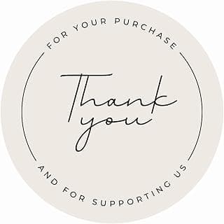 Self Adhesive Thank You Stickers (Pack of 108) Round 2 Inches Self Adhesive Sticker Paper for Packaging and Small Businesses, Envelopes, Boxes, Gifts