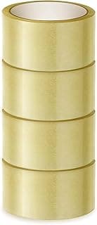 AIPL BOPP Packaging Clear Tape - 72MM x 50 Meter| Pack of 4 | for Packaging Decorating and DIY works