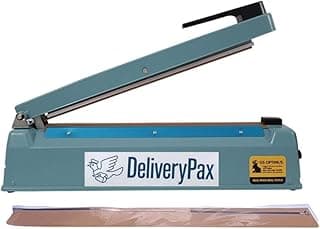 Delivery Pax 12In 300mm Heavy Duty Impulse Sealer | Metal Frame | Dual Heating 10X Life | Sealing machine 12 inch heavy duty | Sealing machine | Packet sealer machine | Packaging machine