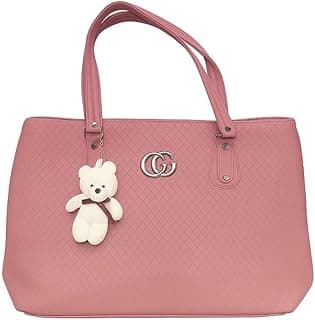Women Beige PU Leather Handbag for Girls & Ladies