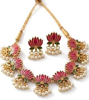 Jewellery Set For Women And Girls With 1 Necklace And 1 Pair of Earrings For Weddings, Occasions, Festive