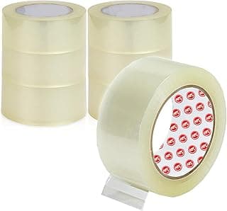 AIPL BOPP Packaging Clear Tape - 48MM X 50 Meter| Pack Of 6 | For Packaging Decorating And DIY Works
