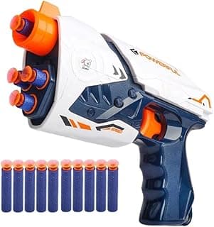 Storio Blaze Storm Soft Bullet Gun Toy with 10 Safe Soft Foam Bullets, Fun Target Shooting Battle Fight Game for Kids Boys (Super Gun), Multicolor