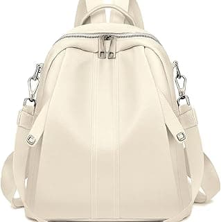 Leather Double Ilet Backpack & Purse for Women Shoulder Bag for Women and Girls |Bottle Organiser Anti-Theft Pocket Multipurpose Travel Bag | Dual Use | PU Leather