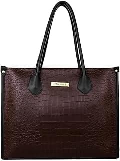 GALAXY FASHION POINT Women’s Large Tote Bag | Maroon & Brown PU Leather Handbag | Office College Shoulder Bag for Girls | Stylish Handbag for Daily Use | Big Capacity Shopping Bag