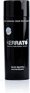 Kerrato Hair Fibres for Thinning Hair (DARK BROWN) Natural - 28g - Conceals Hair Loss in 10 seconds - Natural Hair Thickener & Fibre for Thin Hair for Men & Women