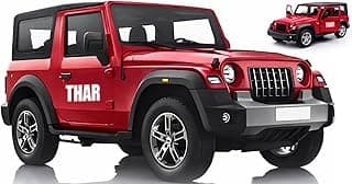 Die Cast Metal Toy Car 1:39 Scale, 4x4 Thar Jeep Car Toy for Kids with Pull Back Action, Openable Doors, Toy Cars for Kids 2+ Years Boys Girls, Miniature Model Car Gift, Random Colors