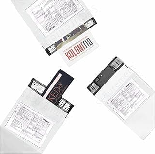 Securement Plastic Tamper Proof Polybag/Courier Bag with Pod Jacket for Packaging, 51 Micron, 6x8 Inch, White and Black, Pack of 100