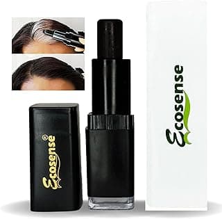 ECOSENSE Hair Colour Stick - Black | Temporary Stick | Root Touch Up for Grey Hair | Easy-to-Use | Quick & Mess-Free Hair - 4gm