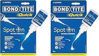 Bondtite Quick Spot-On Instant Adhesive| 10g (Pack of 2) | DIY Repairs, Crafts, and Household Fixes, All-Purpose Adhesive with Precision Nozzle & Anti-Clog Cap