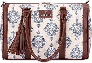 Lorna Printed Handicraft Fabric Handbag for Women Office Bag Ladies Shoulder Bag Tote for Women College Girls