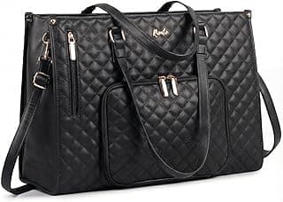 Elaris Tote Bag for Women With Insulated Lunch Compartment | Upto 15.6 inch | Water Resistant Handbag | Laptop Bags for Woman Office use with Multiple Compartments - Black