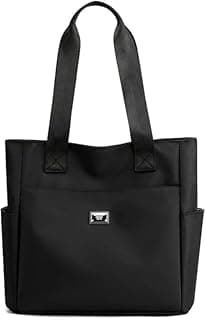 Shoulder Bag, Multi-Pocket Tote Bag with Zipper, Waterproof Casual Tote Bags Lightweight Nylon Hobo Bag, Large Capacity Handbag for School Shopping Travel Work Daily Use
