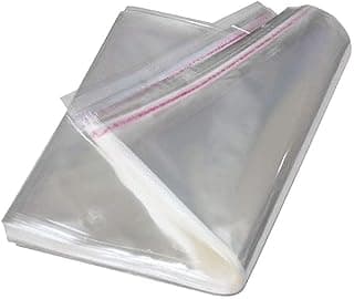 Securement Plastic Transparent Poly Bags For Packing Saree Cloth Sealable | Used For Saree Packing, Shirts Packing,Bopp Poly Bags Self Adhesive (100, 12x16)
