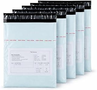 MSTICK Tamper Proof Polybags - 6x8 Inches, Tear-Resistant Courier Bags with POD for Secure Shipping, Stretchable Plastic Packaging for Ecommerce & Mailing - Pack of 100