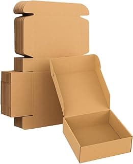 BonKaso 3 Ply Brown Flap Corrugated Boxes for Packaging | 4"x4"x1.5" (Pack of 25) | Cardboard Packing Box for Shipping,Courier & Goods Transportation