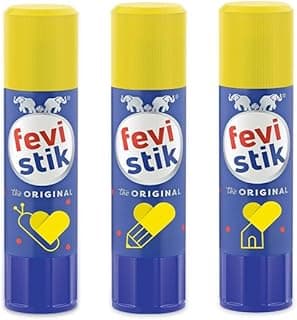 Fevistik Glue Stick 25g, Pack of 3 | Multi-Purpose Glue Stick for School Projects, Art & Craft, DIY | Suitable for School & Office Activities | Easy to Use