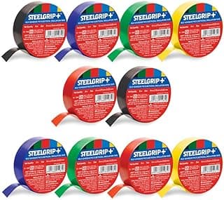 Pidilite Steelgrip Self Adhesive PVC electrical Insulation Tape - 6m,Pack of 10