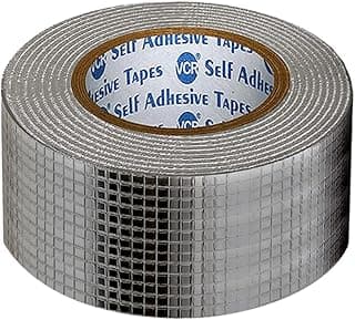 VCR Butyl Tape - 5 Meters in Length 48mm / 02" Width - 1 Roll Per Pack - Butyl Tape for Pipe and Water Leakage, Aluminium Rubberised Tape, Waterproof and Weatherproof Tape, Grey
