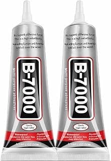 DEXURIES B7000 Multipurpose Adhesive Glue | Jewelry, Beads, Clothes, Shoes, Fabrics,Screen Repair, Metal, Stone, Glass, Mobile Phones,Artificial Crystal Crafts (50ML, 1.68fl oz/Pack of 2)