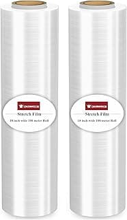 Biodegradable Packing Material,18 Inch (450 mm), 100 Meters Length, Pack of 2, White