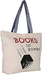 Double R Heavy Duty 100% Pure Cotton Canvas Reusable Shopping Tote Bag or Daily Use Bag with Beautiful Quote and Large Inner Pocket-beach bag (Zip closure)