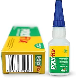 Polyfix Rapid HV Glue for multiple purpose use for wood, metal,stone, pvc | working vertical & horizontal surfaces with long Nozzle | thick glue no dripping formula | mess- free, pin hole bottle. 20g