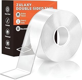 Zulaxy Double Sided Tape Heavy Duty for Wall, Strong Adhesive Transparent Nano Tape 3 Meter | Multipurpose Mounting Tape for Home, Office & Car Without Peeling Paint (Pack of 1)