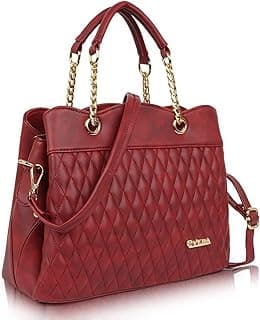 Synthetic Vegan Leather Classic Chain Strap Top Handle Handheld Shoulder Crossbody Water Resistant Handbag For Women