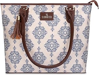 Percy Printed Handicraft Fabric Handbag for Women Office Bag Ladies Shoulder Bag Tote for Women College Going Girls
